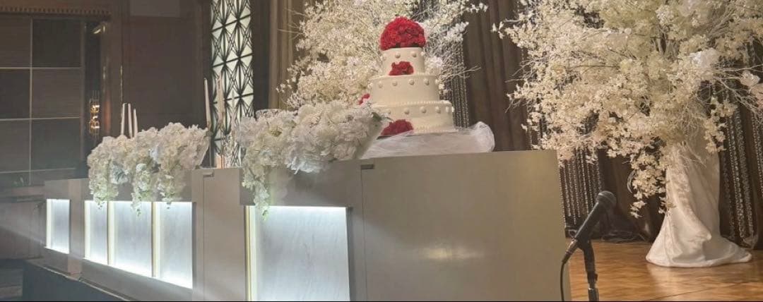 結婚式 装花 高砂 ケーキ台 造花　大幅最終値下げ！