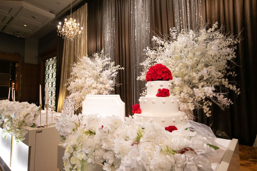 結婚式 装花 高砂 ケーキ台 造花　大幅最終値下げ！