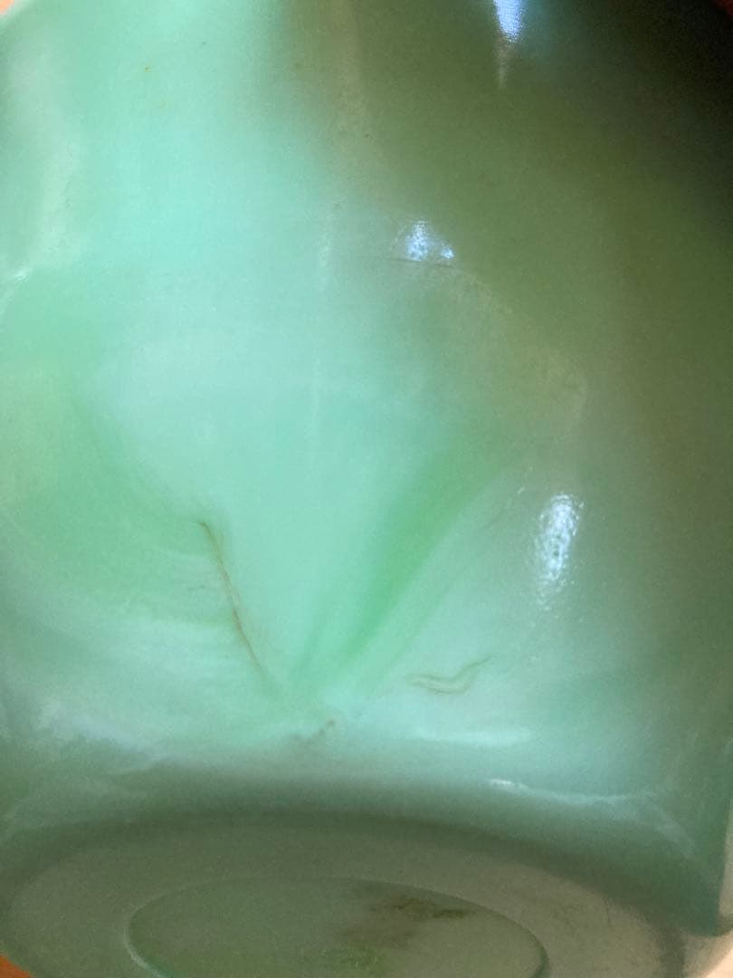 マッキー社　ガラス製　緑色 ボウル アンティーク