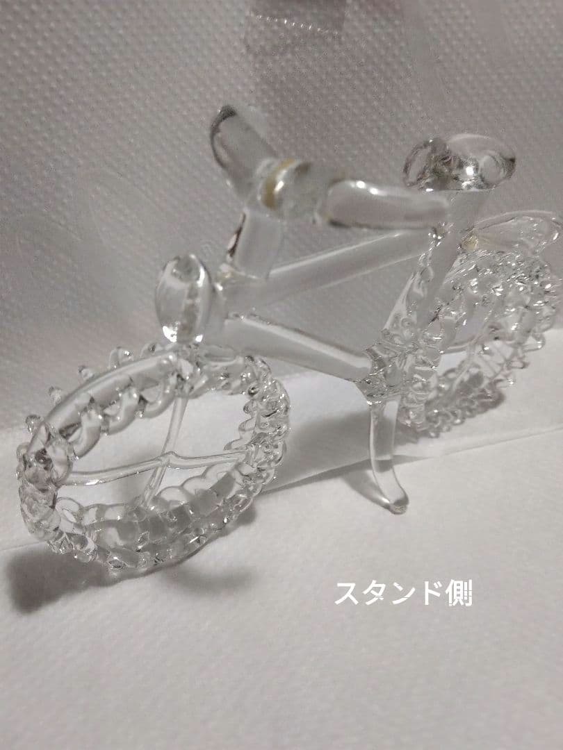 置物　ガラス細工　クリスタル　自転車