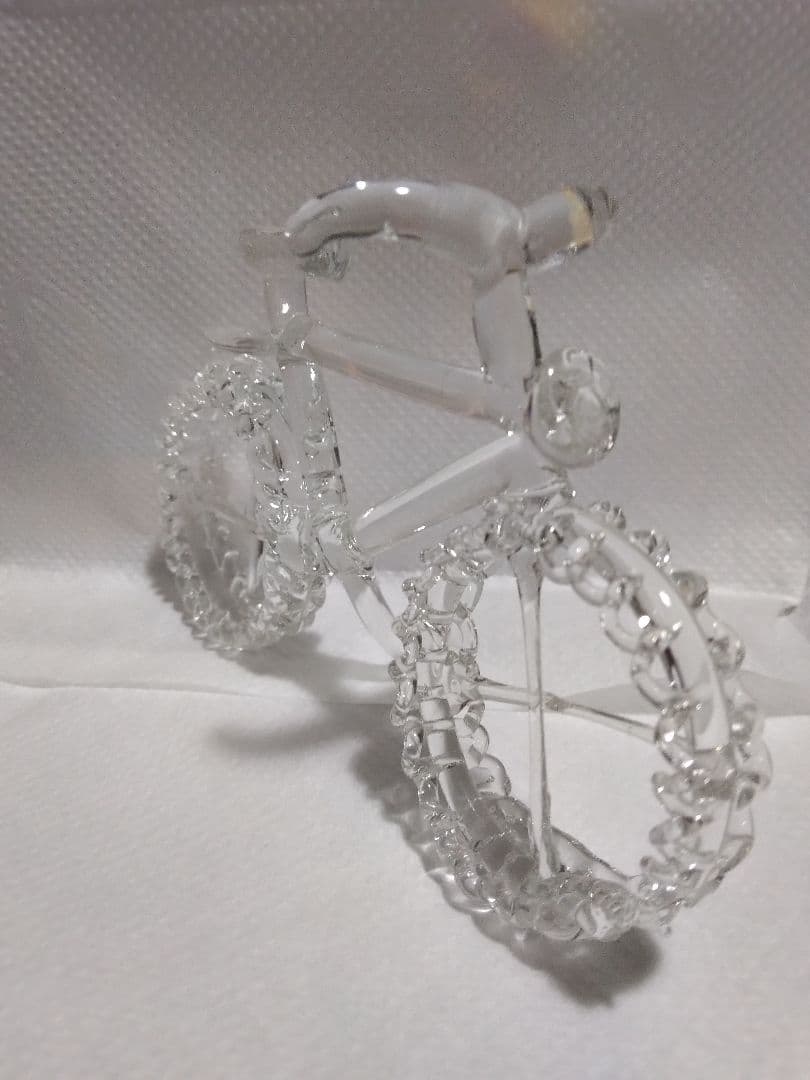 置物　ガラス細工　クリスタル　自転車