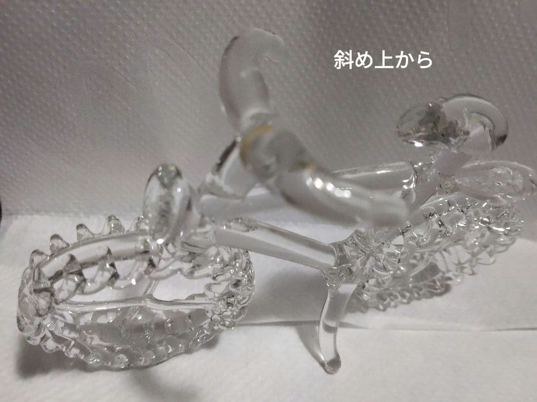 置物　ガラス細工　クリスタル　自転車