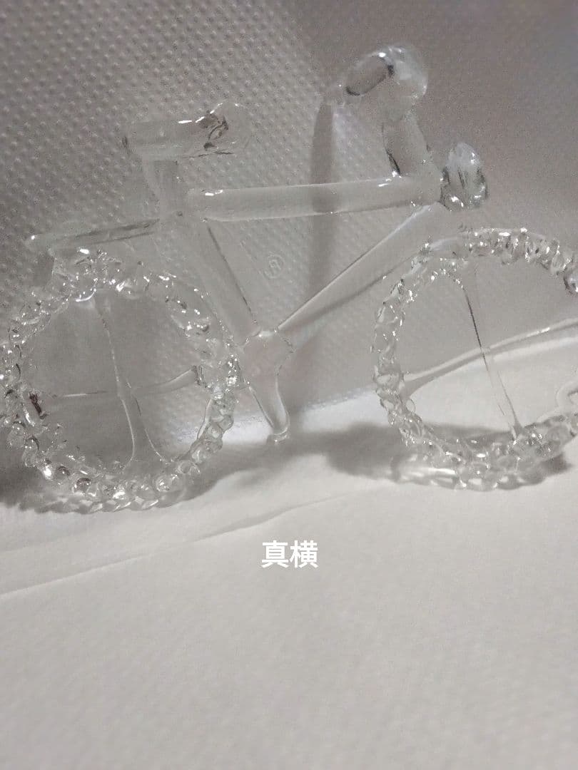 置物　ガラス細工　クリスタル　自転車