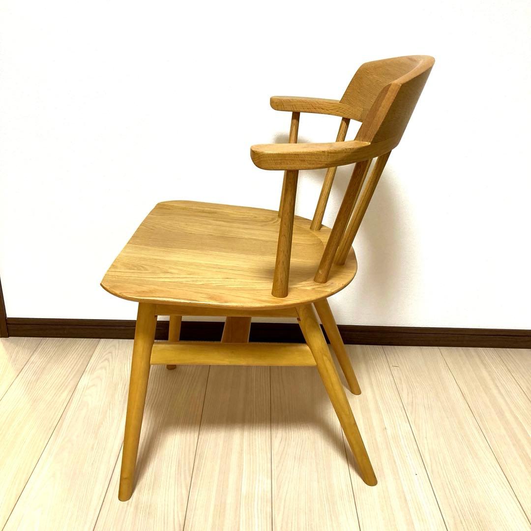 ナフコ キャプテンチェア ダイニングチェア アームチェア 椅子 天然木