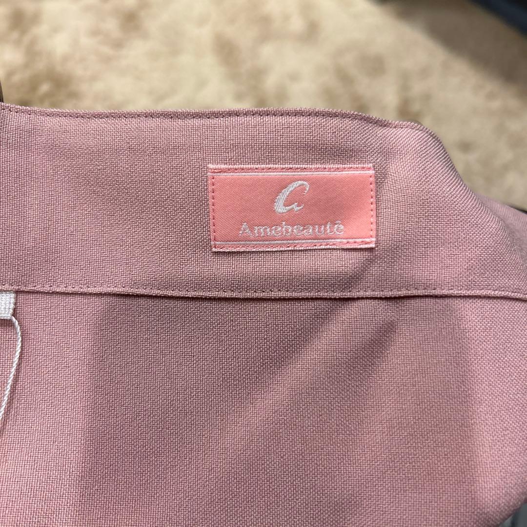 【新品】アームボーテ ロータスピンク&ブラックティアードフレアーエプロン