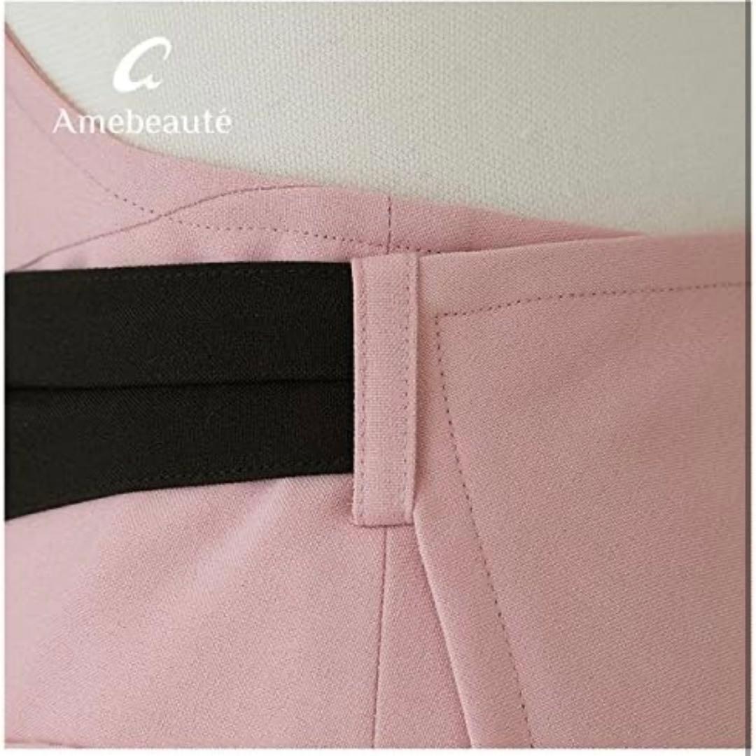 【新品】アームボーテ ロータスピンク&ブラックティアードフレアーエプロン