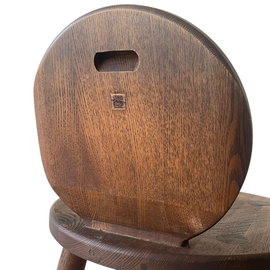 【希少】柳川家具 匠夢楽 たくみむら 木製 ダイニングチェア 椅子 ハンドメイド