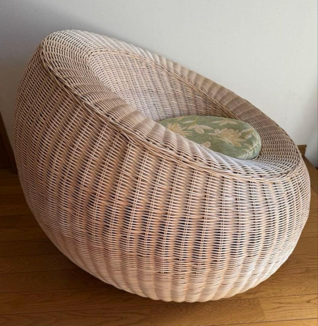 藤ラタンアームチェア　椅子　スツール　座椅子