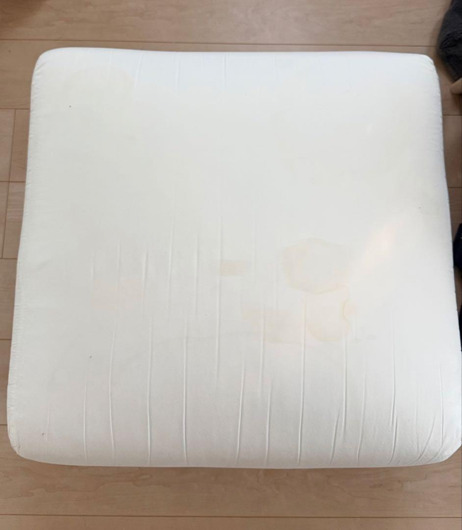 無印良品　ベージュ 綿シェニール カバー付き　オットマン　小