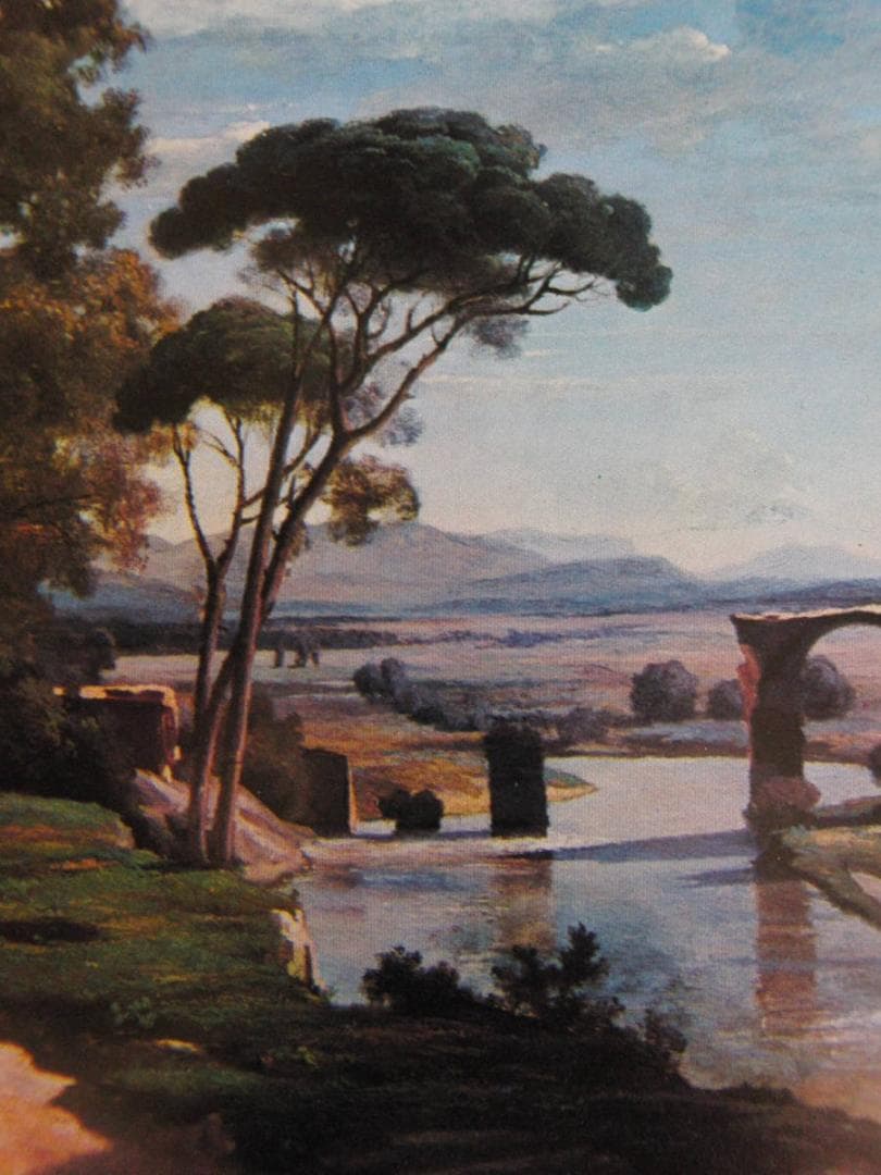 ジャン＝バティスト・カミーユ・コロー、【ナルニの橋】、希少な額装用