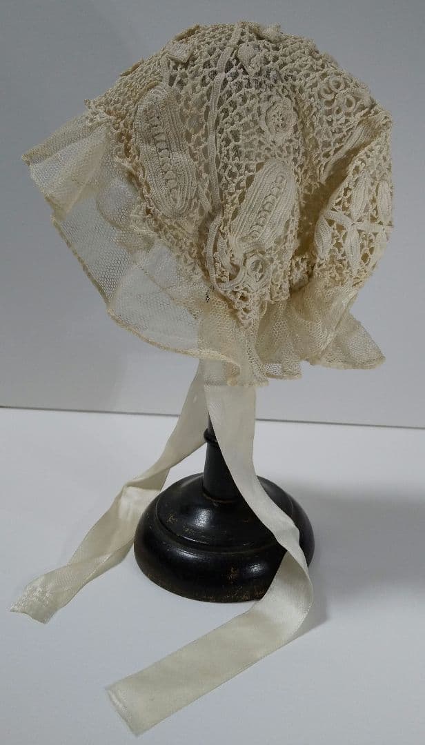 アンティーク レース ボンネット アンティーク ハットスタンド ベビー ドール