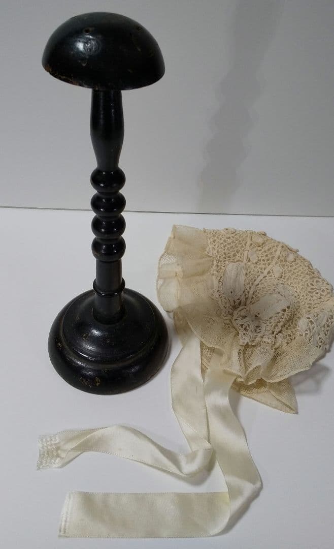 アンティーク レース ボンネット アンティーク ハットスタンド ベビー ドール