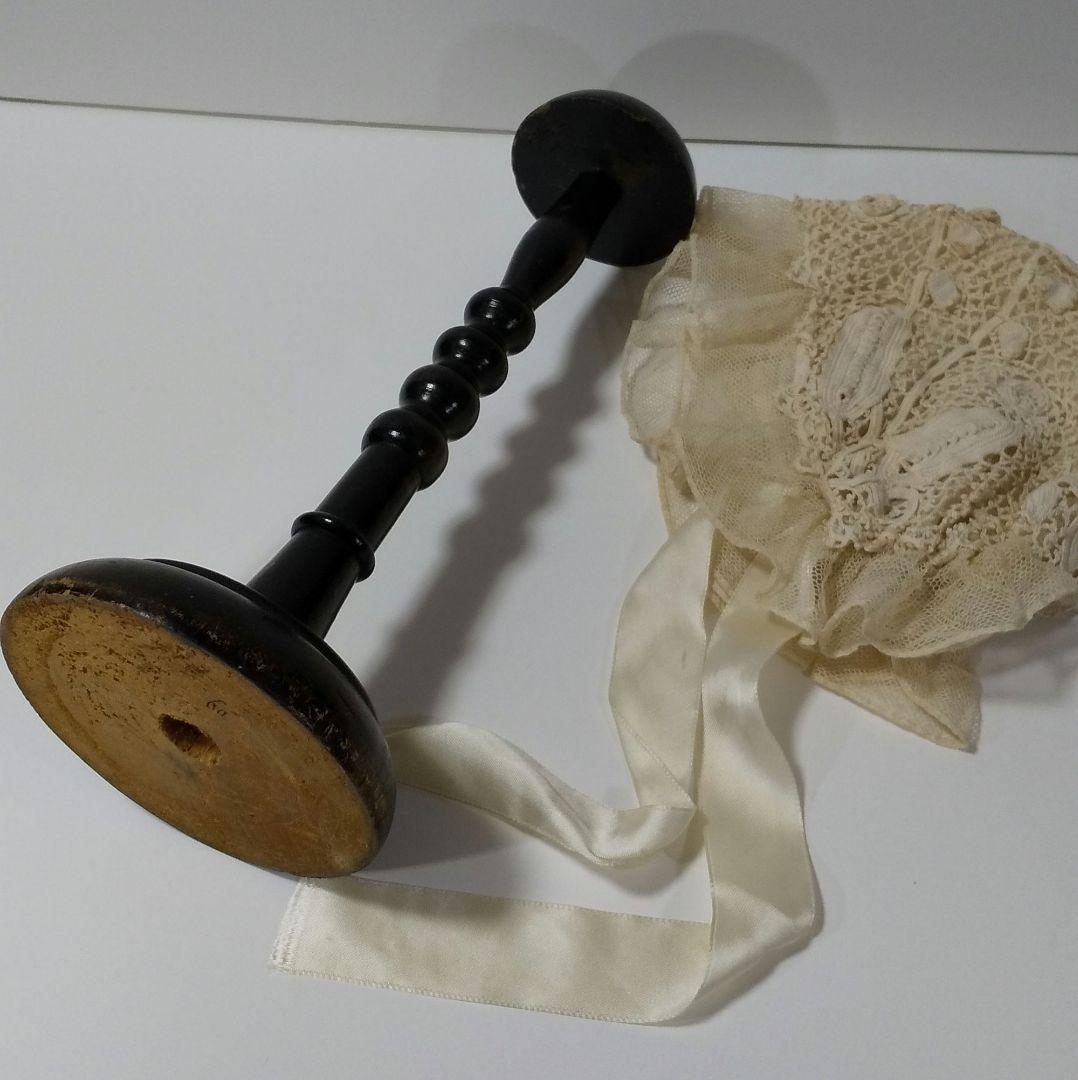 アンティーク レース ボンネット アンティーク ハットスタンド ベビー ドール