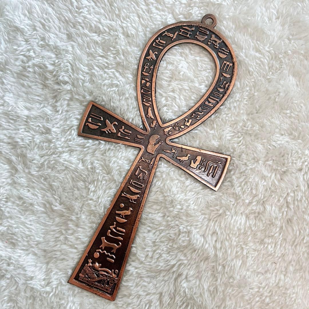 【エジプト現地購入・レア】アンク十字（生命の鍵）☥ インテリア／お守りにも
