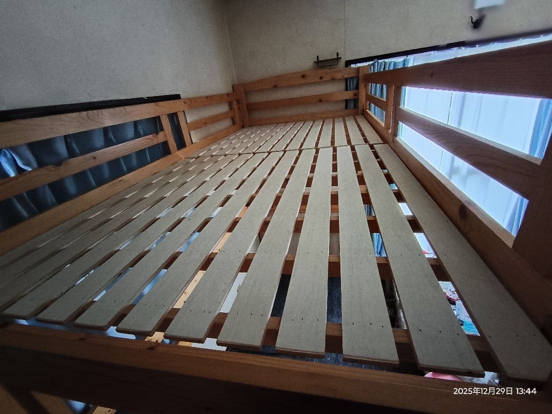 【福岡市限定】ロフトベッド 階段 ハイタイプ 木製無垢材 → 市内配達相談可