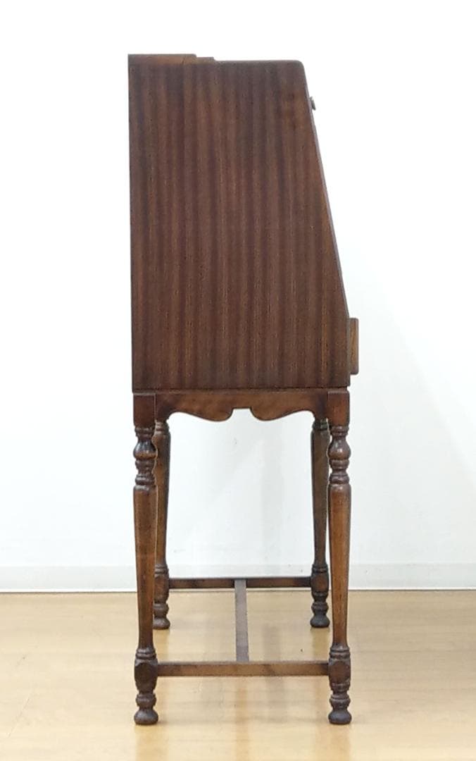 神戸 メープル不二屋 木製 アンティーク ライティング デスク ビューロー