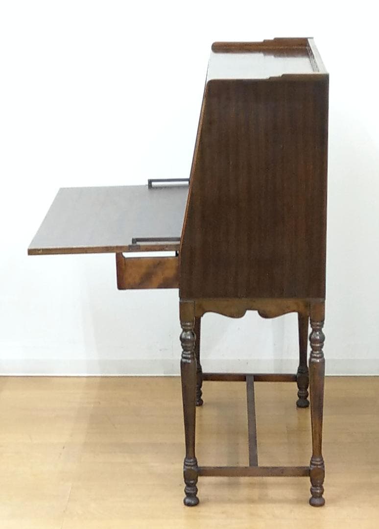 神戸 メープル不二屋 木製 アンティーク ライティング デスク ビューロー