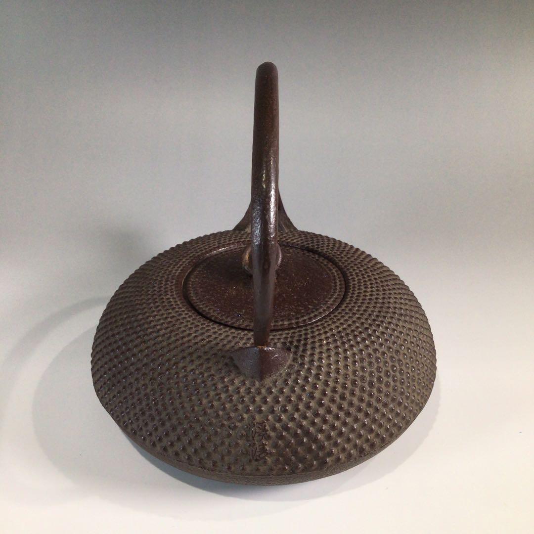 P385 銚子 『釜師 佐藤浄清造』『替蓋付』『平丸霰地紋』 共箱 酒