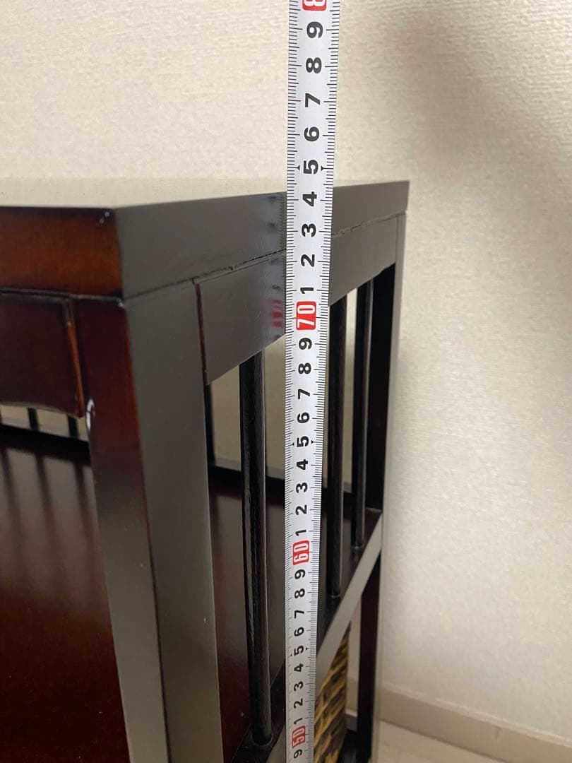 ニッセン　アジア風 レトロ　籐家具 ラタン チェスト　横型 引き出し4個