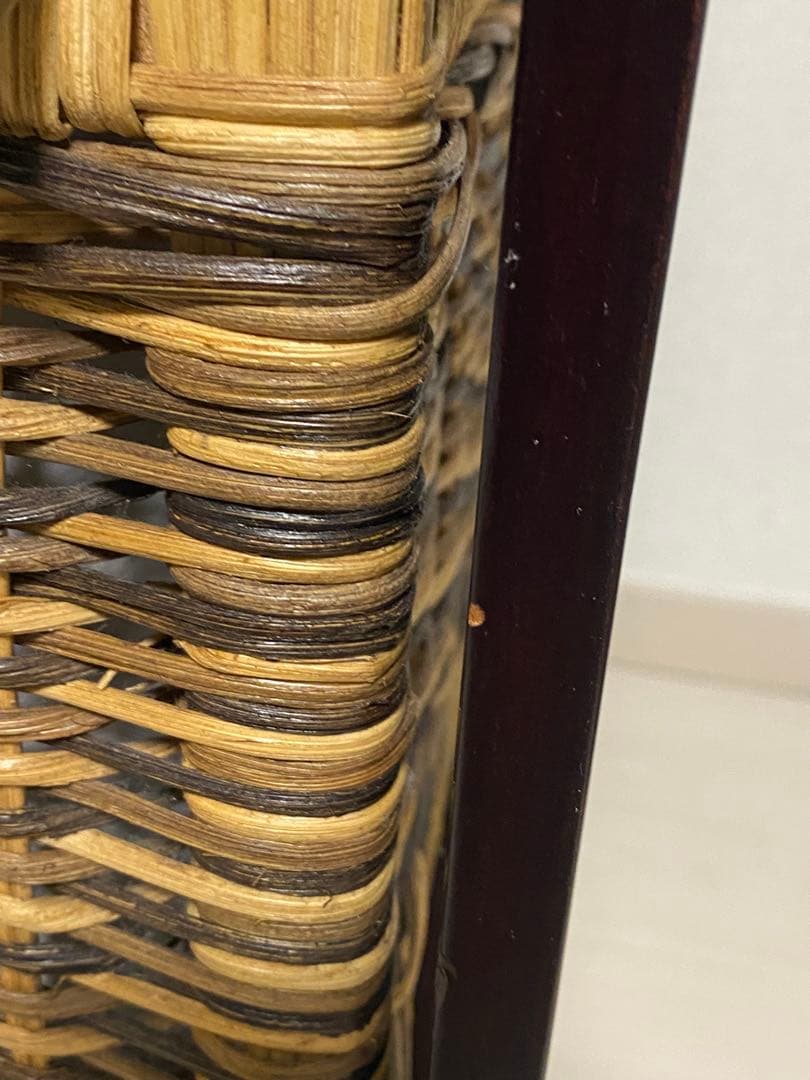 ニッセン　アジア風 レトロ　籐家具 ラタン チェスト　横型 引き出し4個