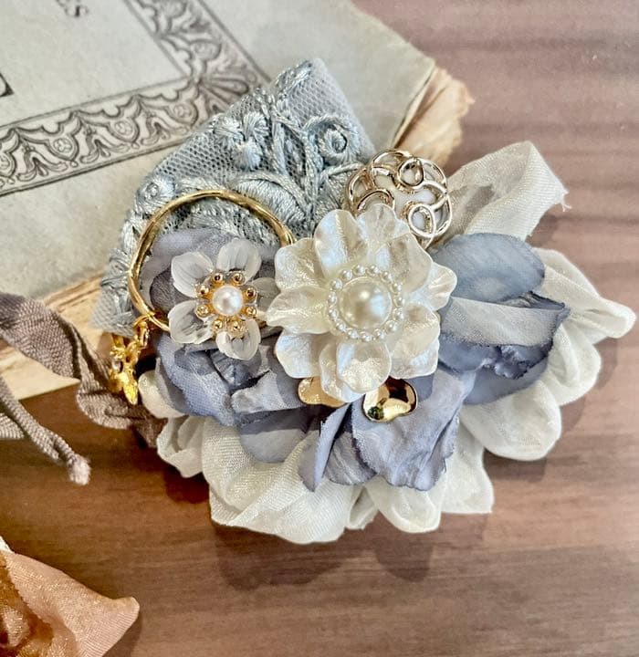 no.85 ハンドメイド　小さくても存在感のあるヘアアクセサリー✩.*2点セット