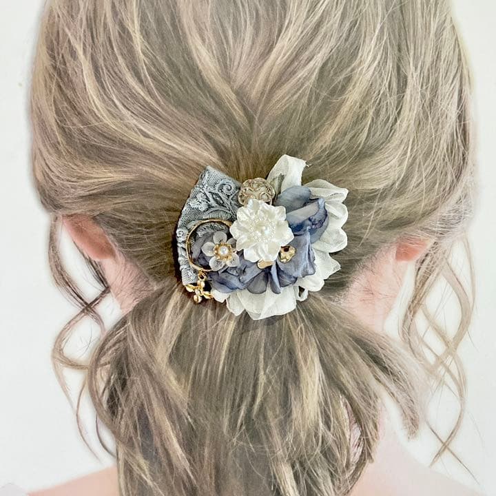 no.85 ハンドメイド　小さくても存在感のあるヘアアクセサリー✩.*2点セット