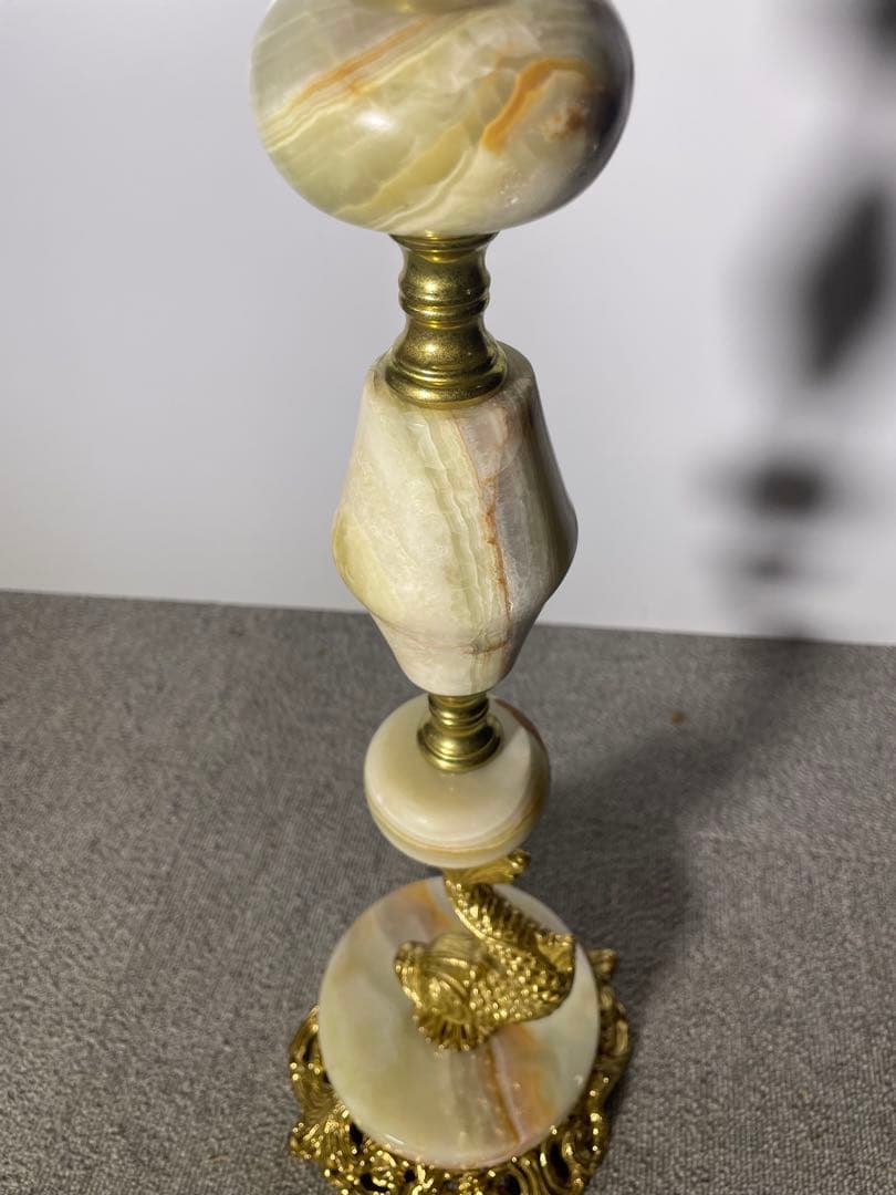 ハリウッドリージェンシー オニキス 真鍮 灰皿 スタンド ヴィンテージ