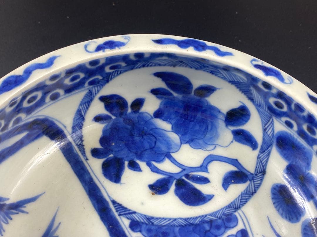 小鉢 青花 染付 松竹梅 岁寒三友 中国古玩 古美術 骨董 古伊万里 江戸