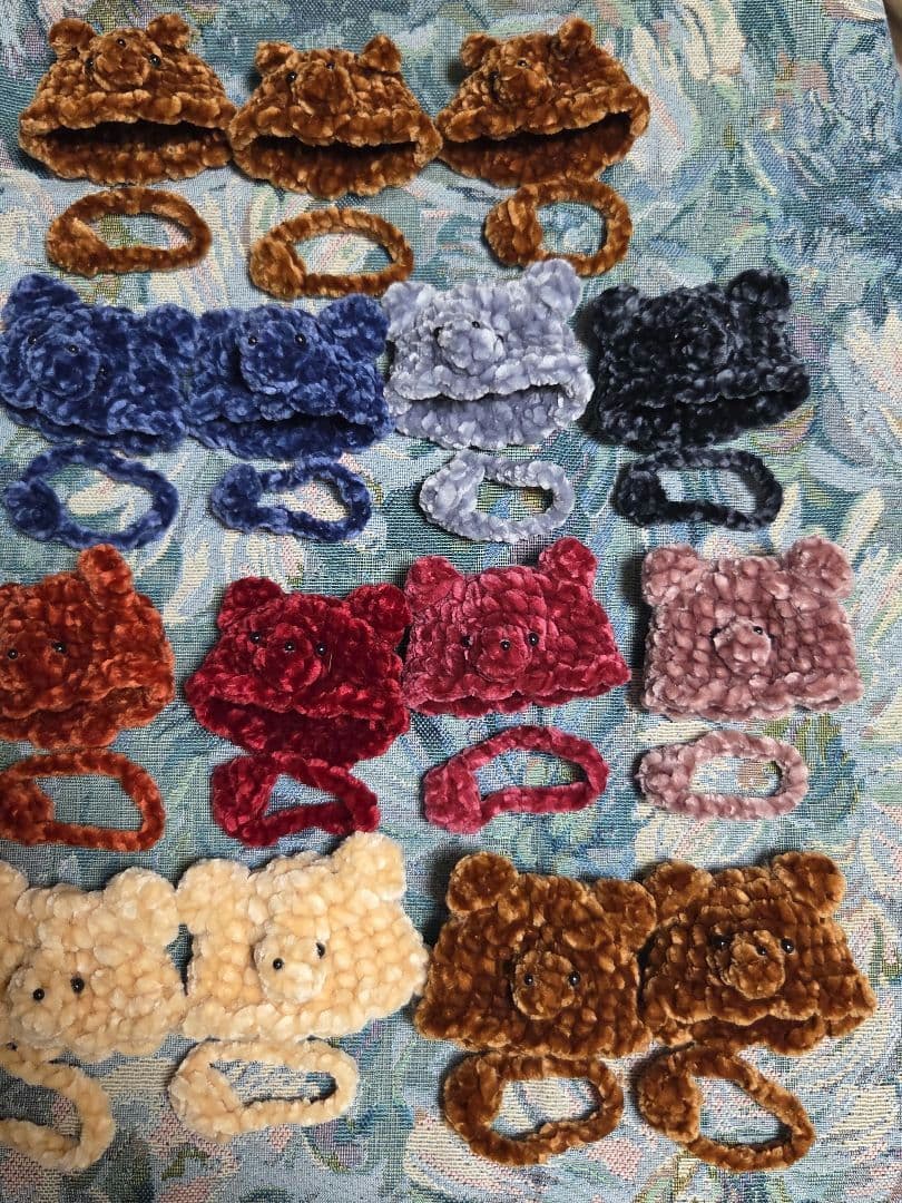 ぬい服 もこもこくま帽子＋ポシェット セット お好きなカラーお選びください！