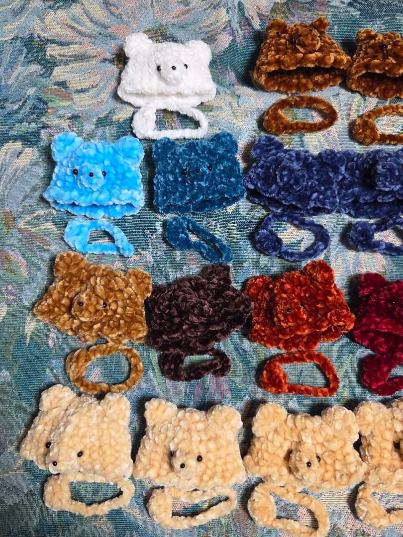 ぬい服 もこもこくま帽子＋ポシェット セット お好きなカラーお選びください！