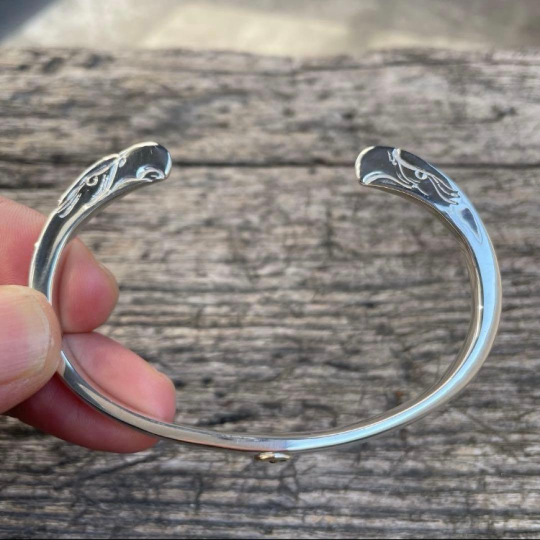 イーグル 顔 バングル ノーブランド 平打ち Mサイズ ハンドメイド