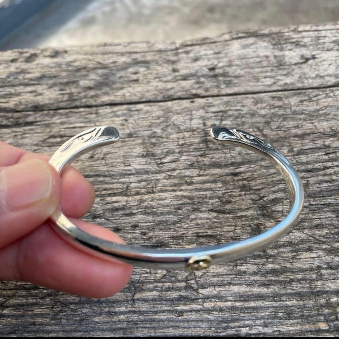 イーグル 顔 バングル ノーブランド 平打ち Mサイズ ハンドメイド