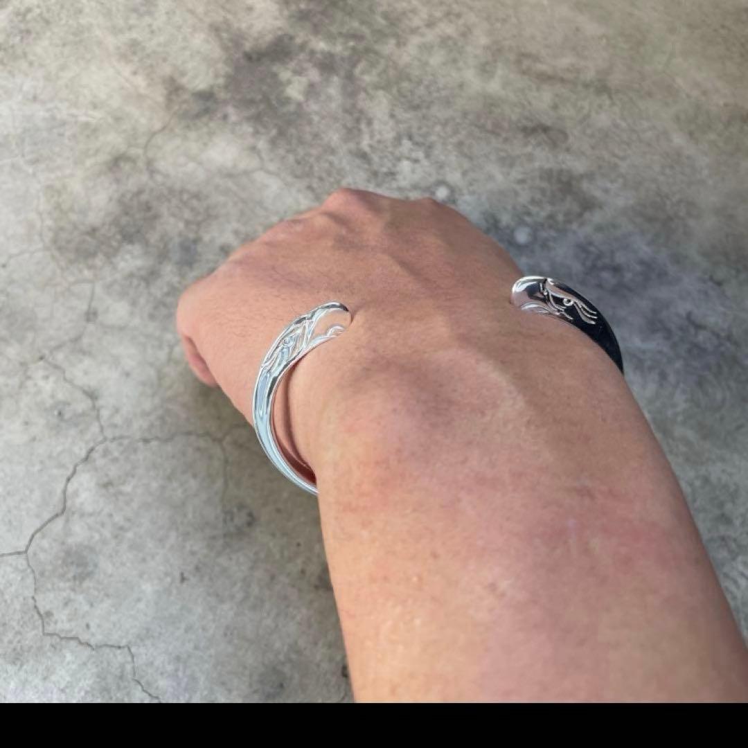 イーグル 顔 バングル ノーブランド 平打ち Mサイズ ハンドメイド