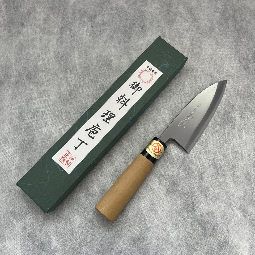 義弘《霞シリーズ》安来鋼黄紙　出刃 120 mm【PC柄】