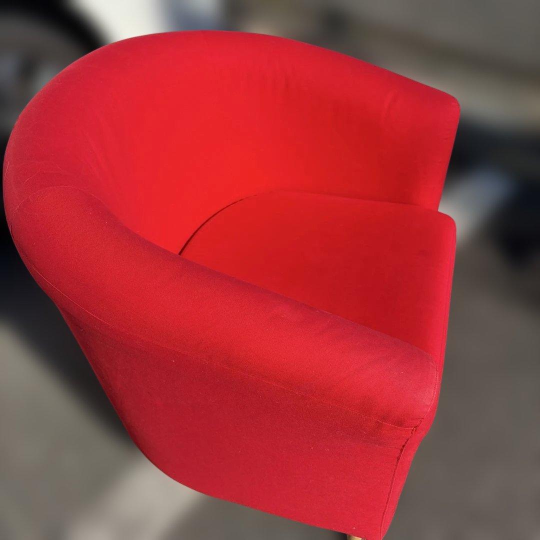 IKEA SOLSTA OLARP 1人がけソファ　赤