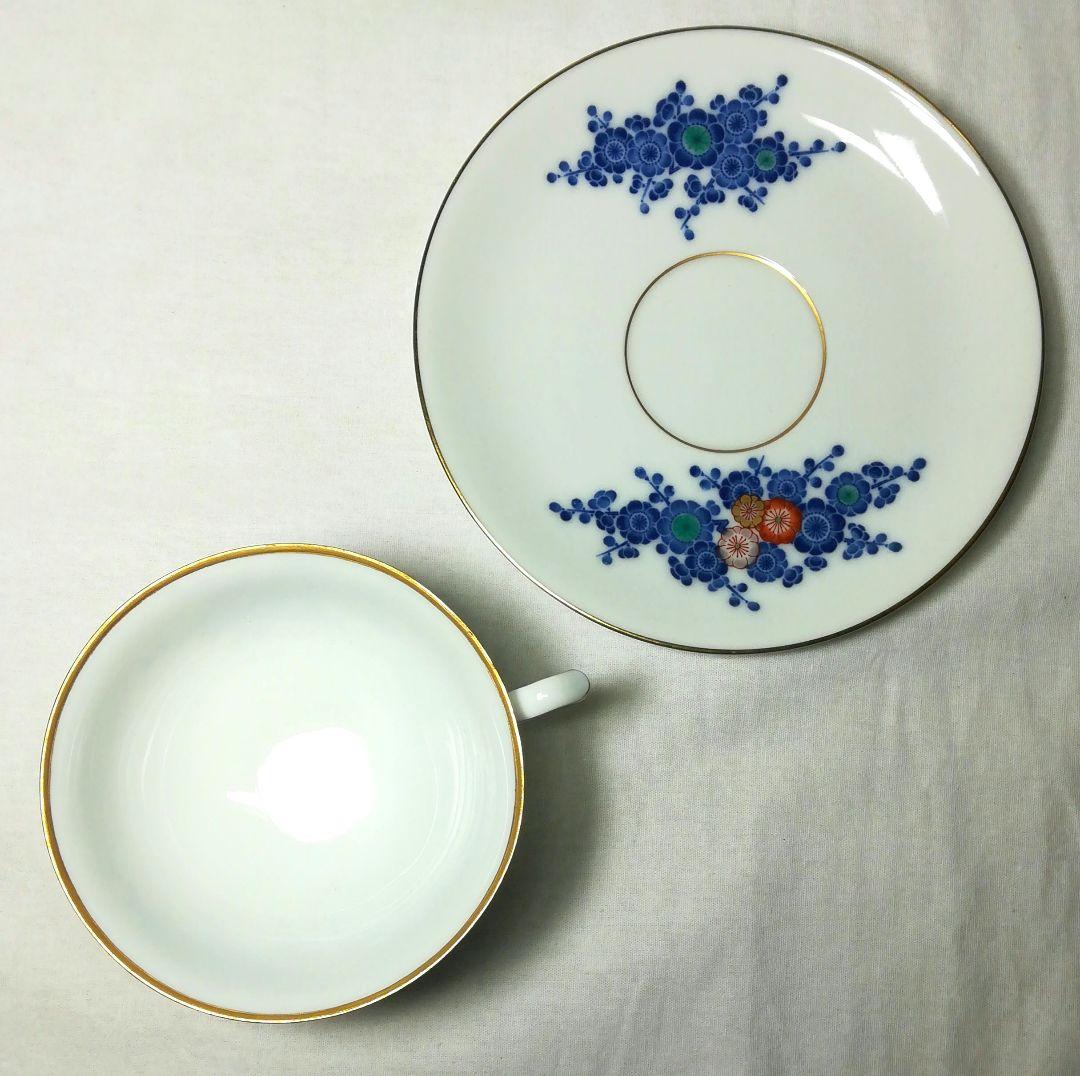 香蘭社　未使用　箱付き　カップ&ソーサー　五客セット　金彩　有田焼　茶碗　皿