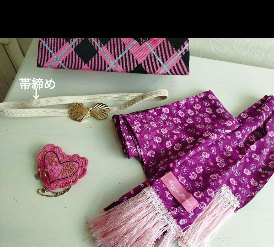 本日限定お値下げ☆ブランドメゾピアノ着物と帯☆七五三　ハーフ成人式　ブルー