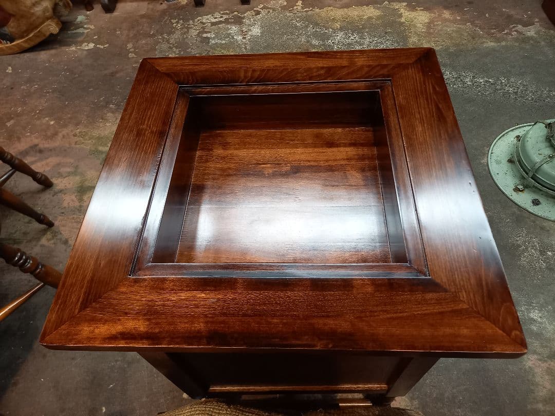 希少　和モダン　ショーケース　硝子　座卓　サイド　テーブル　民芸