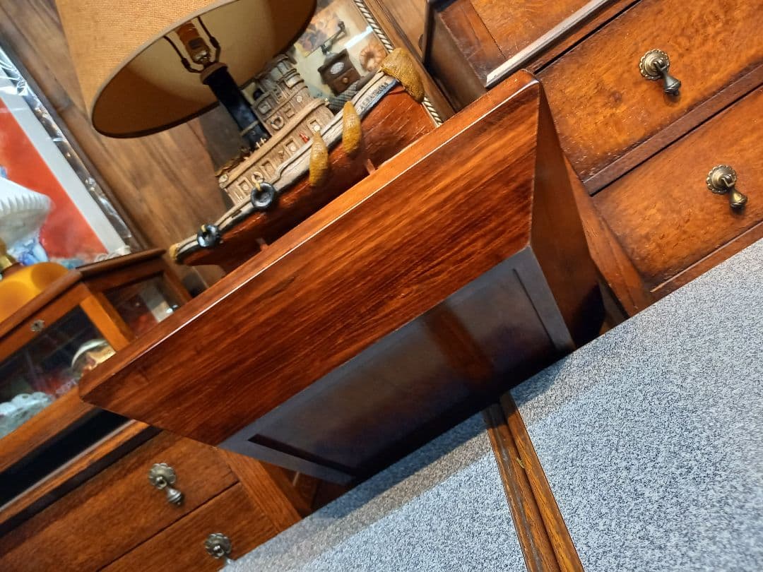 希少　和モダン　ショーケース　硝子　座卓　サイド　テーブル　民芸