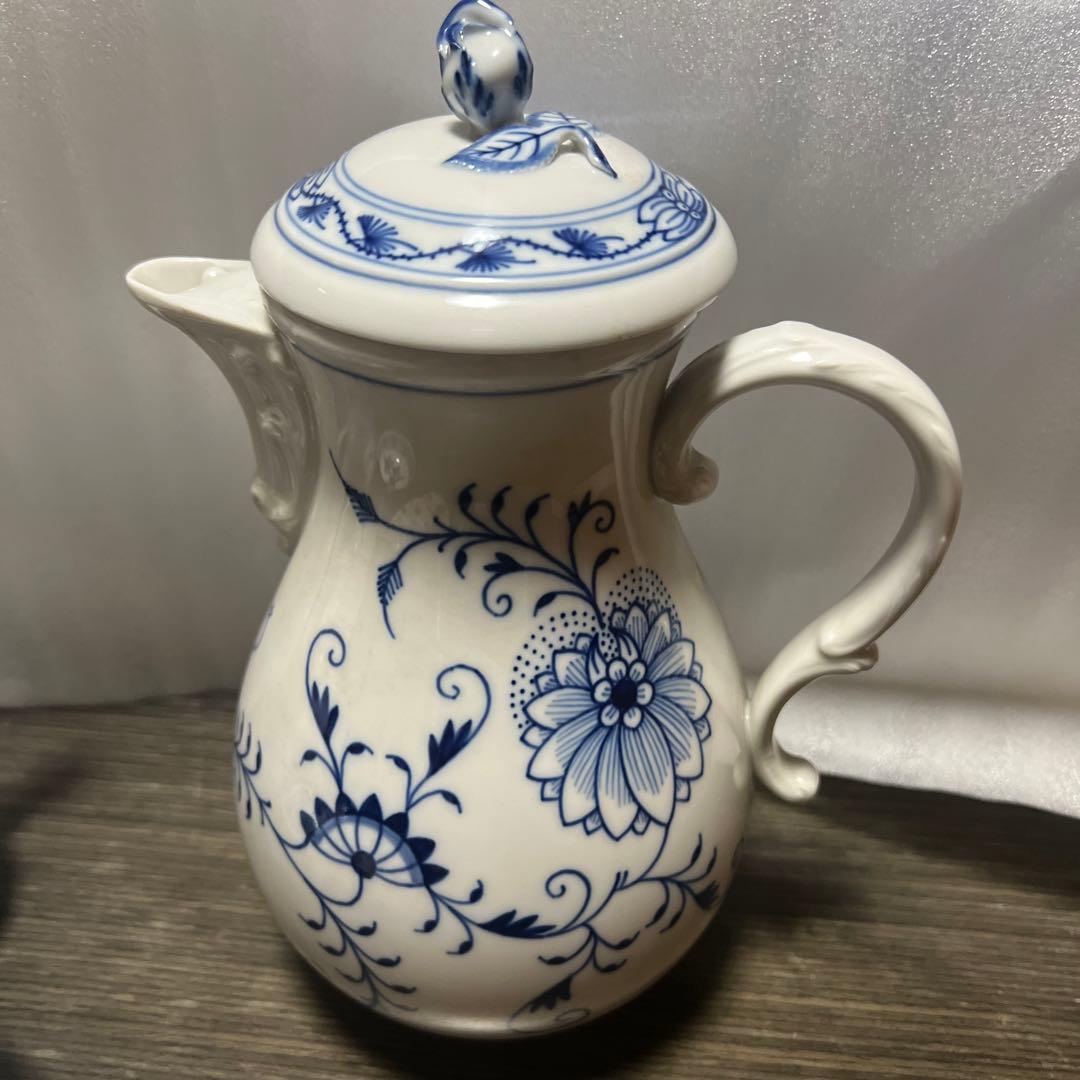 マイセン ブルーオニオン コーヒーポット クリーマー シュガーポット セット