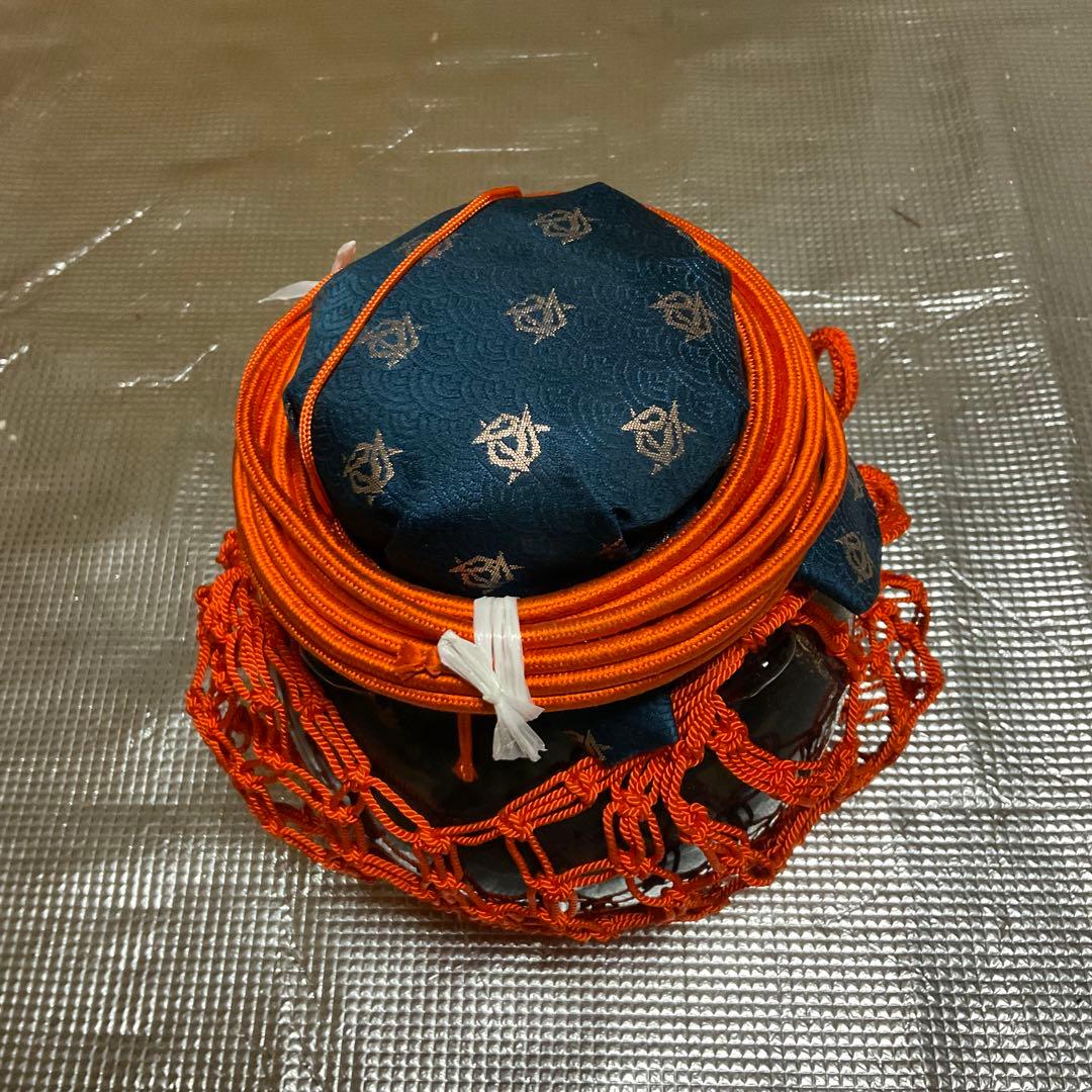 焼物／飾り壺。平安窯。「草山」【新品　未使用　箱付き　網糸飾り付き】