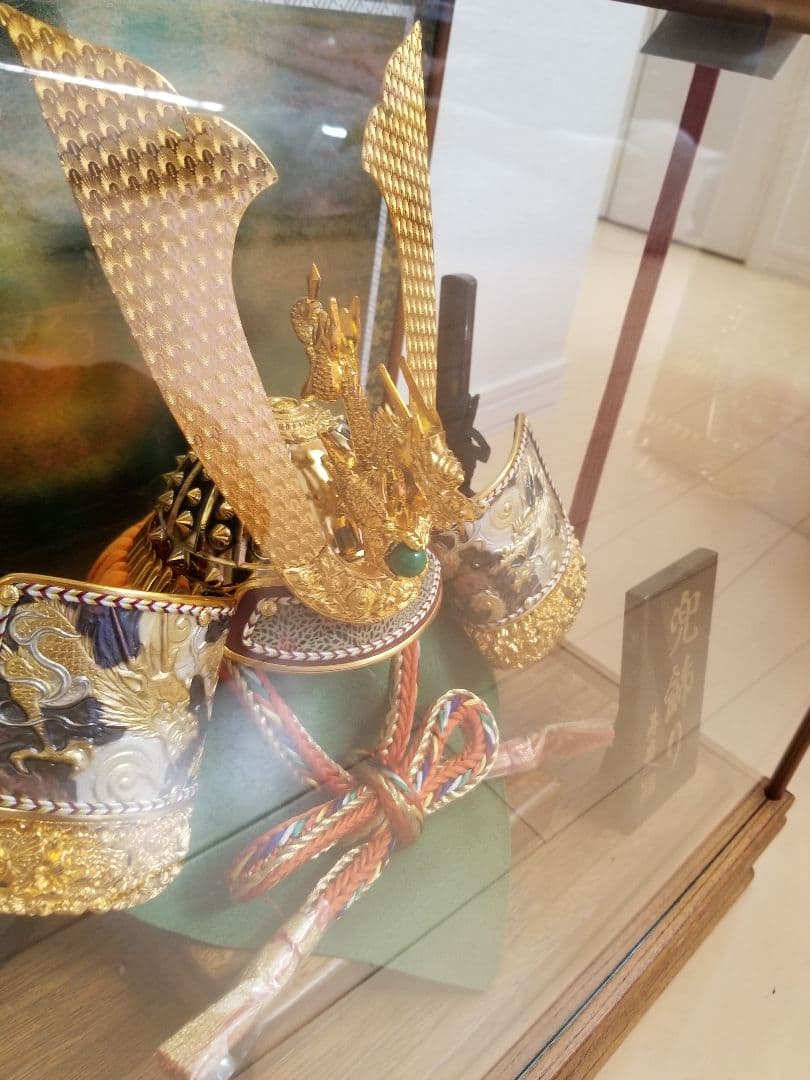 極美品　送料込み【寿慶】 五月人形　兜　ガラスケース付