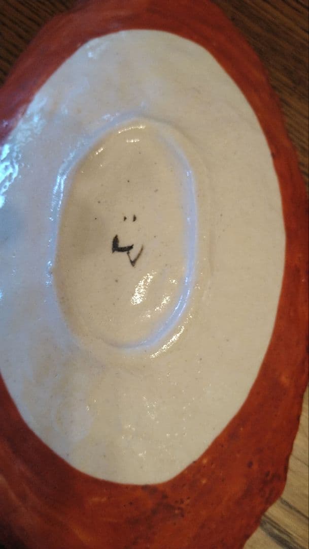 黒岩卓実氏 赤絵の楕円皿 (五客セット）