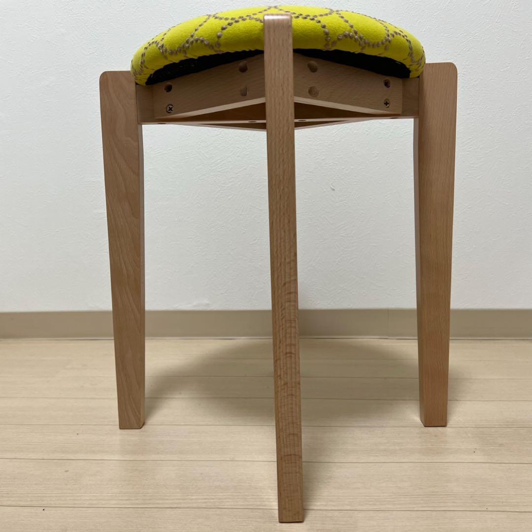 ミナペルホネン スツール タンバリン 角脚 【イエロー/グレー】椅子 チェア