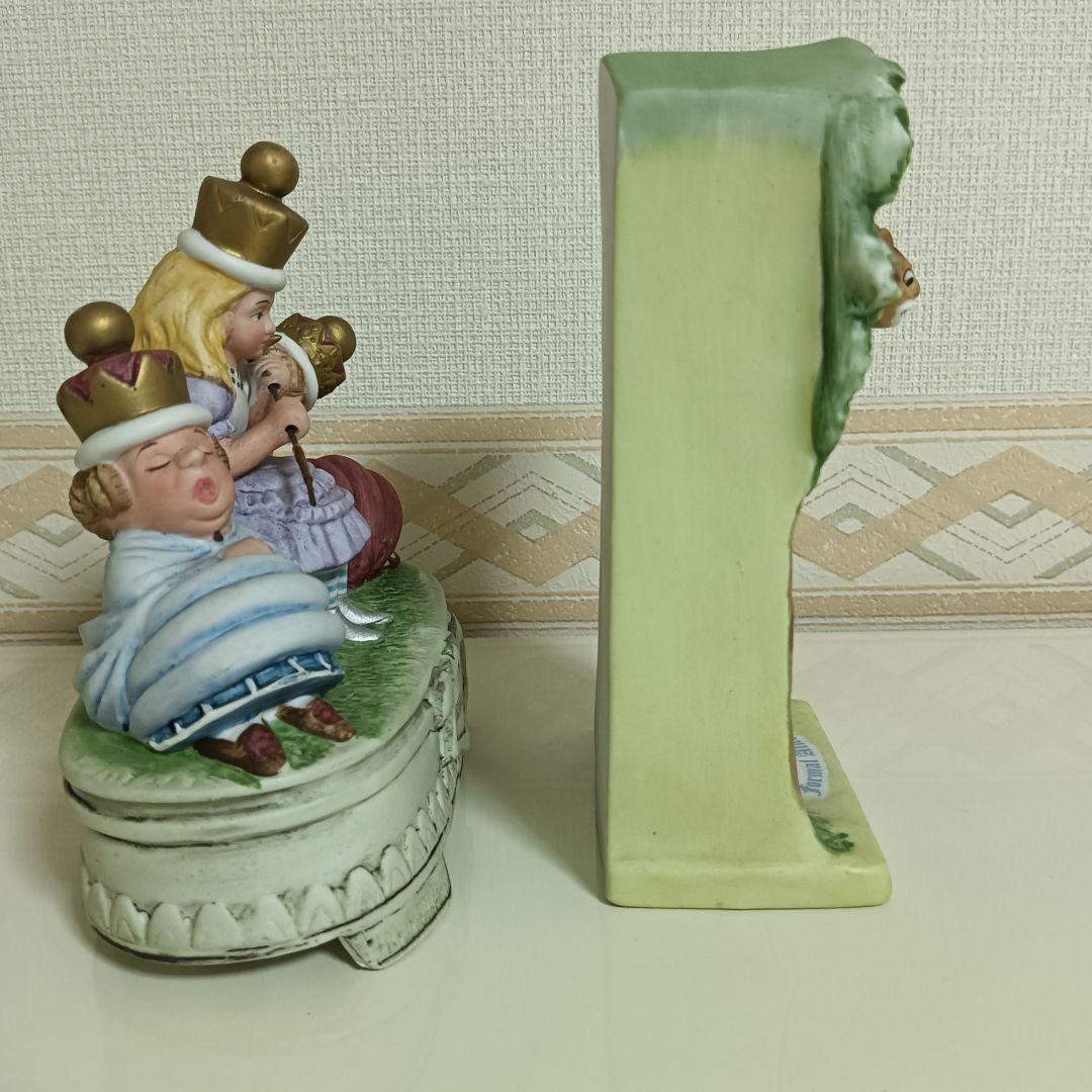 【希少品】不思議の国のアリス　陶器製フィギュア＆オルゴール　5品