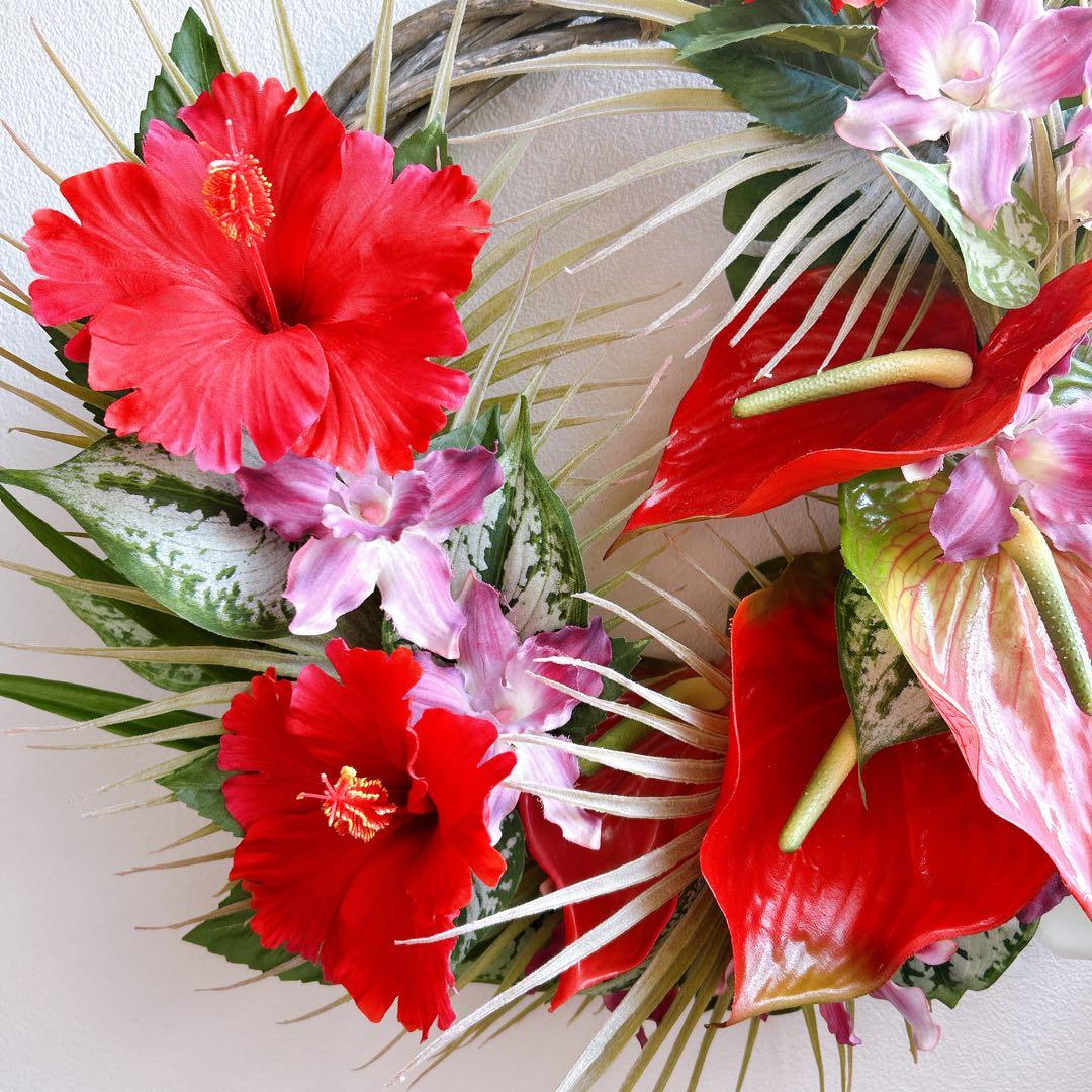 BIGハイビスカスリース ハンドメイド