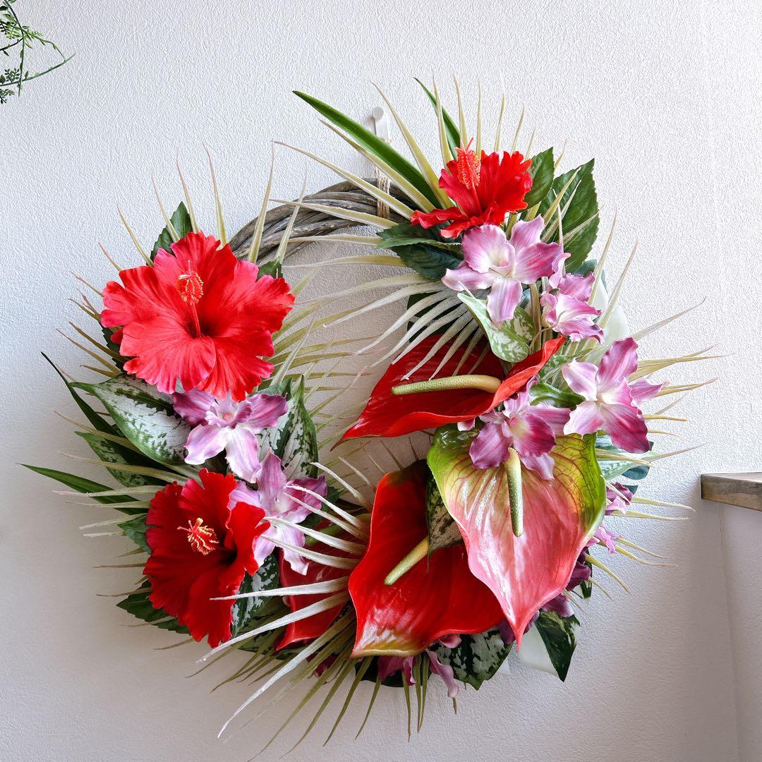 BIGハイビスカスリース ハンドメイド