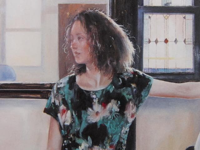 大場再生、【午後のリサイタル】、希少な大判額装用画集より、美品