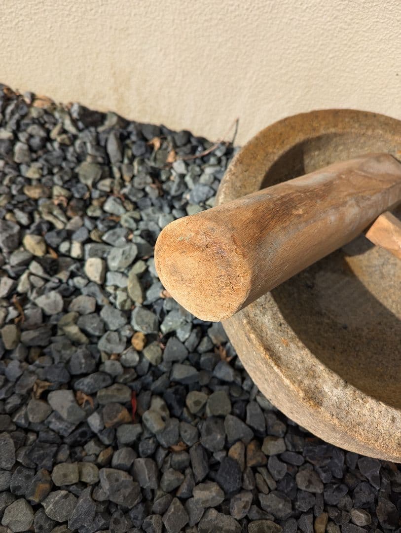 石臼 杵 餅つきセット 餅つき
