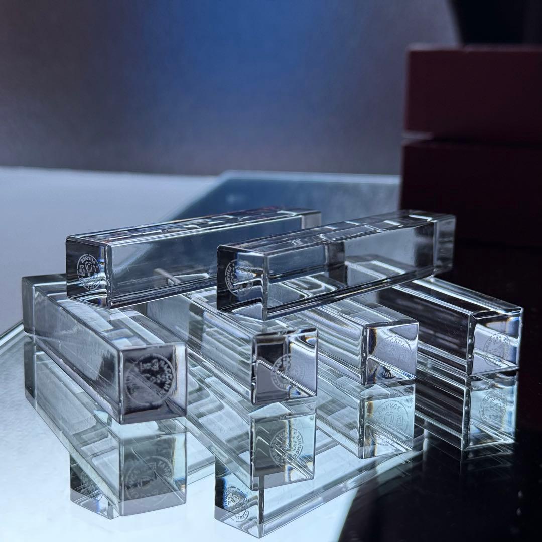 極美品♪オールドバカラ Baccaratカトラリーレスト箸置き6本☆クリスタル☆